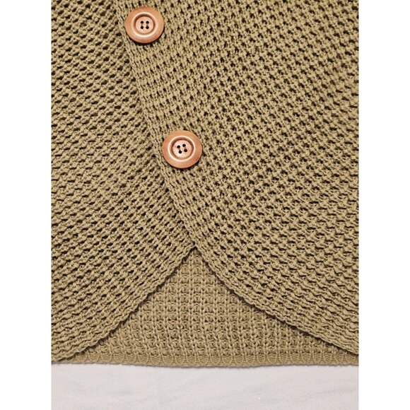 Grecerelle Chunky Asymmetrical Knit Pullover Cowl Neck Sweater Size Med Boho - Picture 5 of 9